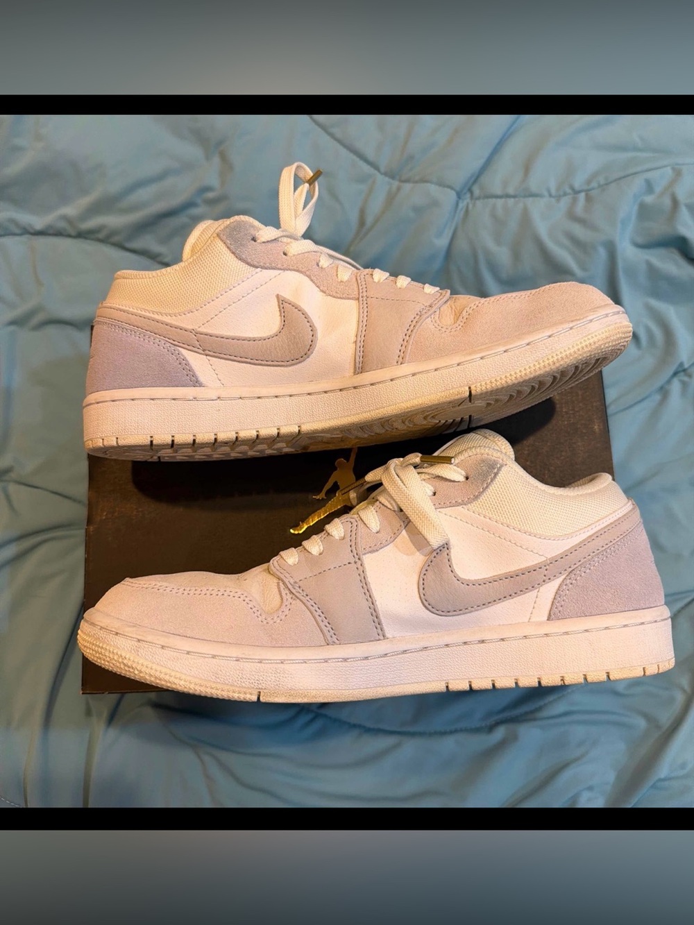 Jordan Air Jordan 1 Low "Paris" White/Sky Grey/Football Grey - Size 9 CV3043-100
